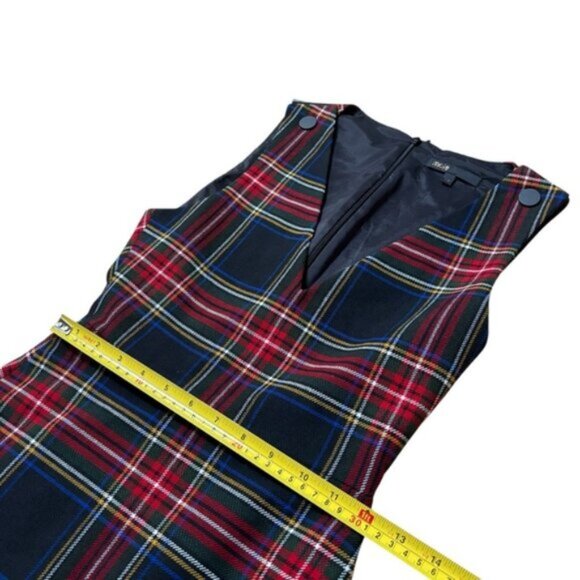 Maje Iris Plaid Skirt Overlay Romper Size XS - Picture 7 of 9